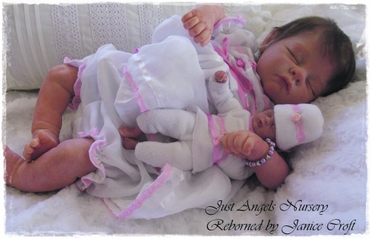 Andi - one of Janice Croft's reborn babies Photo: Just Angels website