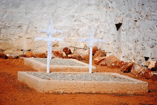 Some of the graves.