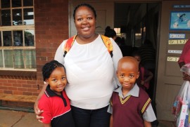 Ketlareng Polori with daughterTumi and son Kabelo.