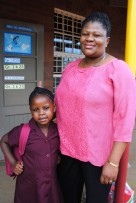 Masego Metsing with her mom Martha.