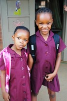 Reitumetse Lebajoa with her sister Boipelo.