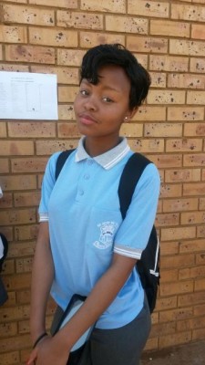Ikageng's top-performer in matric, Maletsatsi Misapitso did not have a proper uniform in primary school and had to wear her skirt and T-shirt which she wore for the whole week. She went to school with broken shoes and borrowed a school bag from the neighbour's child.