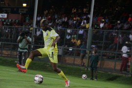 Peintjie Zulu on the attack against Black Aces