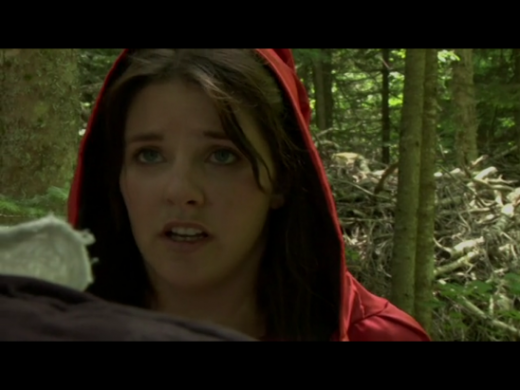 A scene of the film Little Red Riding Hood.