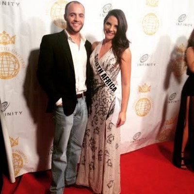 Monique Oberholzer and Alonso Grandio at the Queen of the Universe competition.