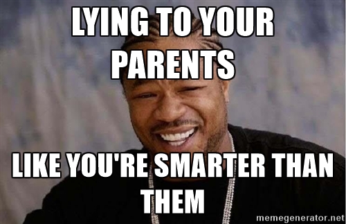 lying to parents