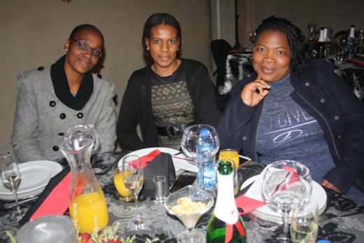 Physical Infrastructure and planning staff, Monyadiwe Ramatlotlo, Neo Segwe, and Agnes Sese