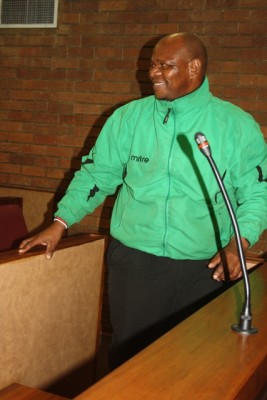 Thamsanqa Voyi, who appeared in court on Monday for the alleged murder, was smiling and appeared unremorseful. The suspect also allegedly raped her a few months ago. Photo: Selogile Leshage