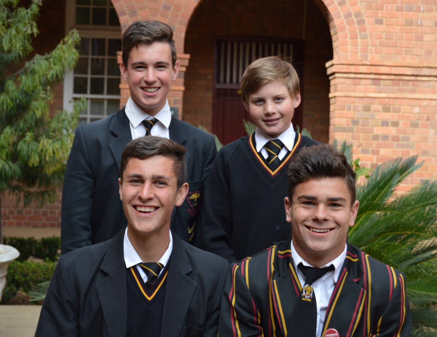 3de-span: Voor: Joriaan Voges en Don-Juan Stewart. Agter: Jandre Booyens en Joshua Gerber.