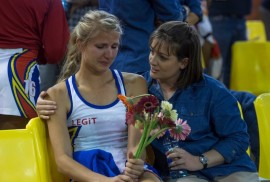 Tukkies se Melissa Kotze is die ene trane na haar span die wedstryd met slegs een punt verloor het