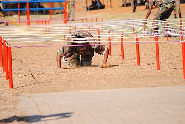 A land obstacle crossing.