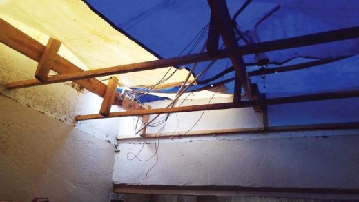 The Koena family suffered significant losses when strong winds blew off their roof.