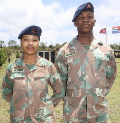 2Lt Mapaseka Thembu and 2Lt Neo Ndhlovu