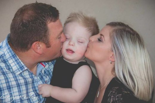 Lukas en sy ouers, Koos en Janine Etsebeth. Foto: Verskaf
