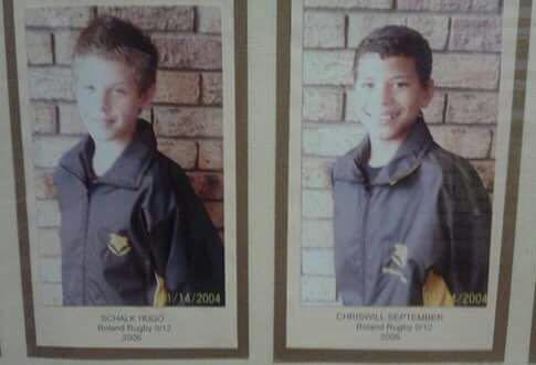 Schalk Hugo en Chriswill September toe hulle saam vir die Boland o.12 span gekies is.