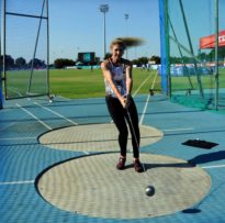 Letitia Janse van Vuuren hit a throw of 62.37 metres in the women's hammer throw.