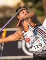 Jo-Ané van Dyk got first place in the women's javelin event.
