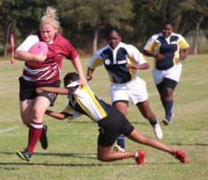 Bianca van den Berg on the attack against Ikageng Women.