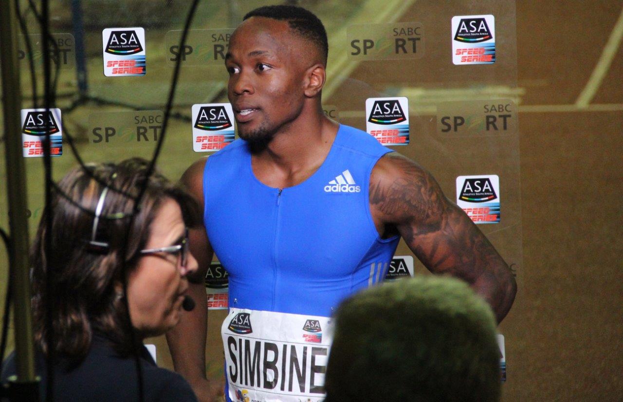 Akani Simbine will look to smash his own personal best in the 100 metres.