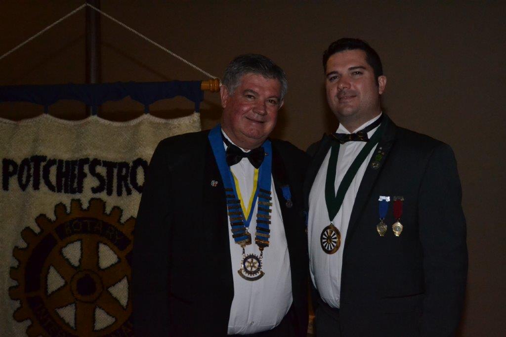 Rob Trautmann was inducted as the president of the Potchefstroom Rotary Club for the third time. One of his guests of honour was his son, Sean, who was inaugurated as the vice-president of Round Table Southern Africa just two months earlier.