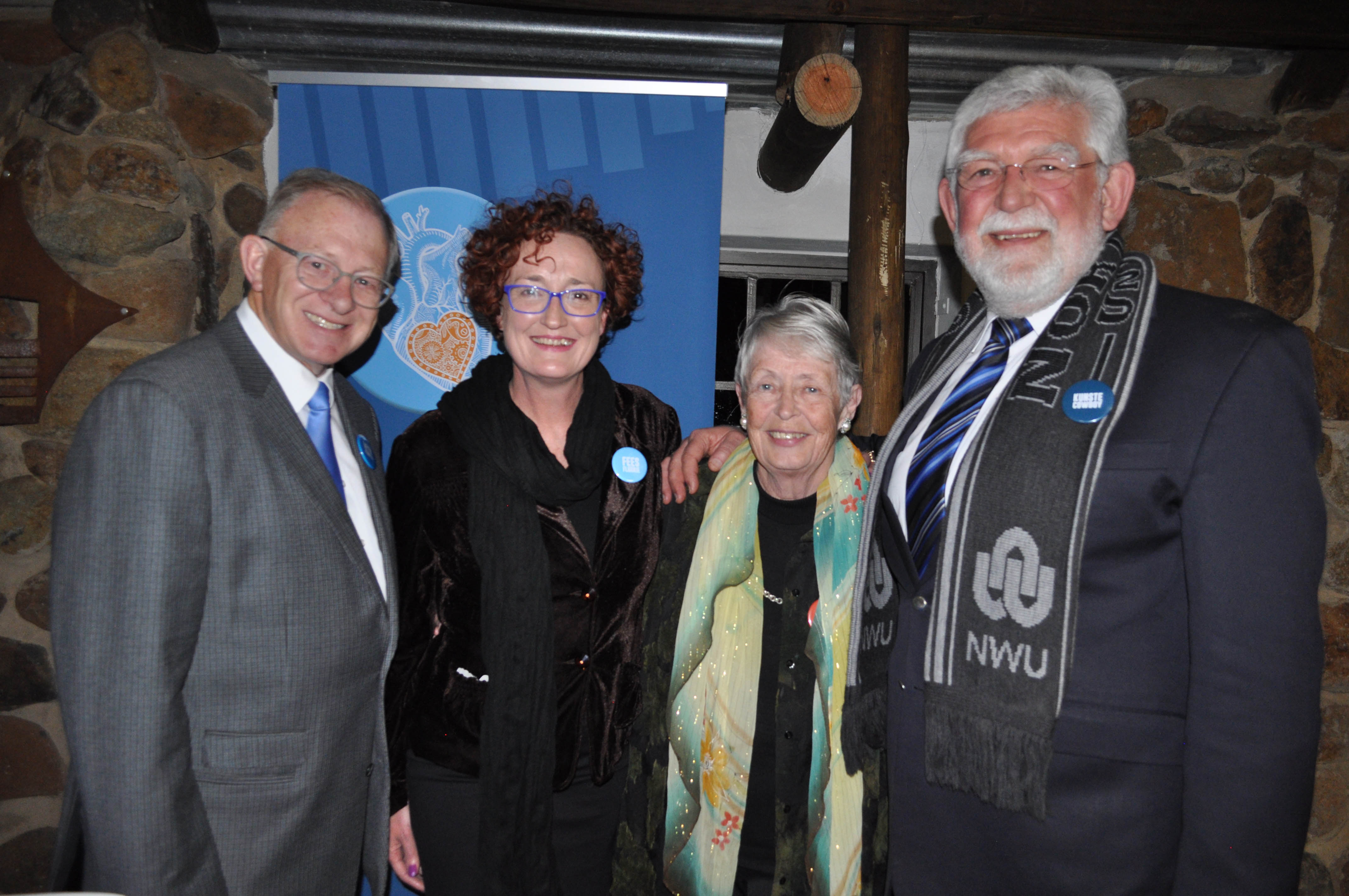Japie Gouws, Alexa Strachan, prof. Anette Combrink en prof. Fika Janse van Rensburg. Foto: Marianke Saayman