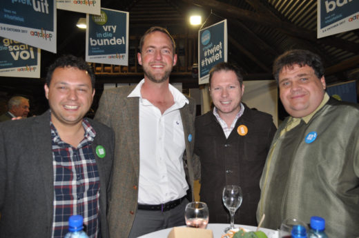 Jaco van der Walt, Richard Barry, Rudi Sadler en Johan van der Merwe. Foto: Marianke Saayman