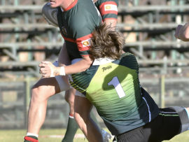 Henko Marais beur vorentoe teen die SWD Arende verlede naweek.