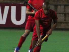 Siyabonga Mabo of North West in action against Mpumalanga.