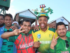 Sports fan and Kaizer Chiefs supporter, Masilo Machaka was also in the crowd at Senwes Park to support the Proteas. Photo: Wouter Pienaar