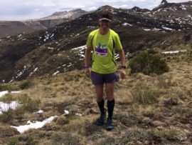 Jaco Barnard het die bekende 100 kilometer Sky Run Veldmarathon in die Wittebergreeks voltooi.