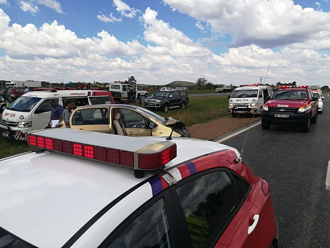 Die toneel van die ongeluk. Foto: ER24