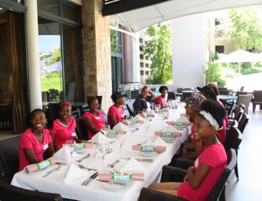 The 10 lucky girls had a delightful Christmas lunch.