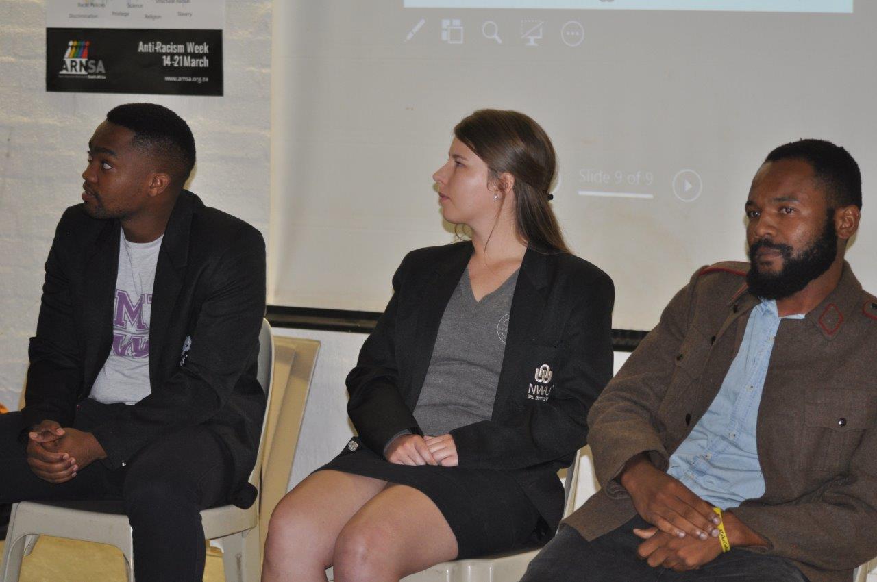 Thokozani Hadebe (chairman SRC), Vernice Steenkamp (current affairs officer VSR) and Bongani Mahlangu (secretary VSR). Photo: Marianke Saayman