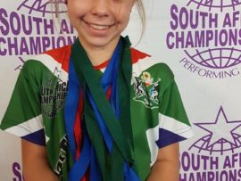 Bianca met haar twee goue, drie silver en een bronsmedalje wat sy verwerf het.
