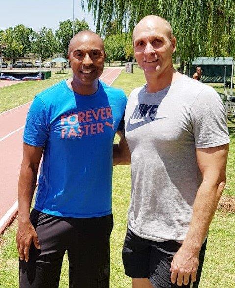 Colin Jackson (GBR) and Shaun Bownes (SA)