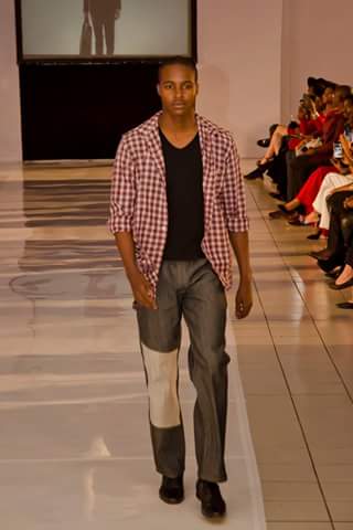 Mandla Mbotho on the catwalk. Photos: Provided