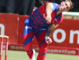 Dwaine Pretorius was one of the economical bowlers for the Lions.