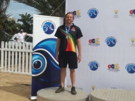 Abie van Oort on the podium