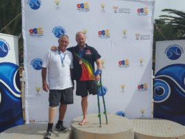 Hofmeyr de Vos on the podium