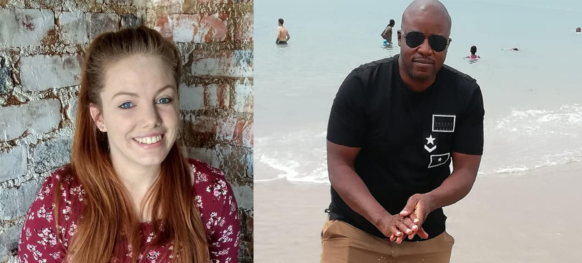 Elsjé Saayman (links) en Richard Kwena Modikwa.