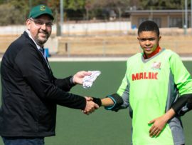 Boys High keeper, Jaydon Noble was named the goalkeeper of the tournament. Photo: Hennie Homann/HH Photography & Design.