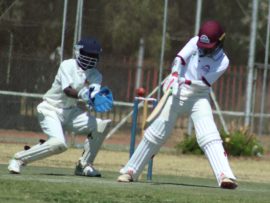 Bathabile Masigo plays a reverse sweep. Photo: Wouter Pienaar