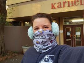 Germari Bos het ook 'n goeie draf op kampus gedoen