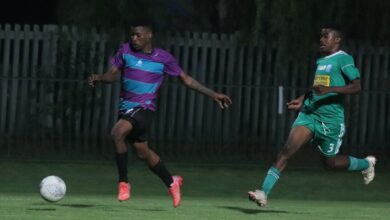 Brian Maleka scored the winning goal for NWU Tawana. Photo: Wouter Pienaar