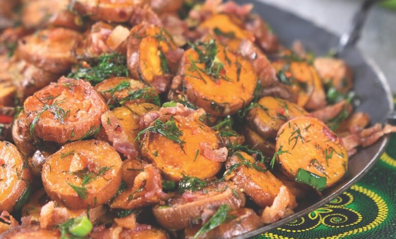 2 FEBRUARY - WFD - Warm bacon, lime and sweet potato salad
