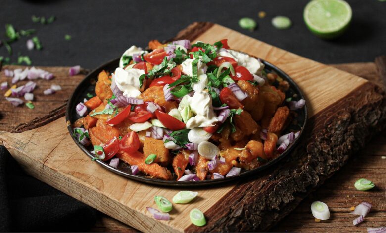 23 MAY MEATLESS MONDAY - Loaded sweet potato and pumpkin fries