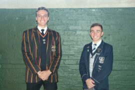 Altus Roux (Volkies) en Naldo de Jager (Gimmies) is slaggereed vir hulle seunshokkiestryd.