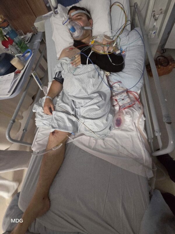 Man in hospital