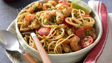 5 OCTOBER - WFD - Spicy garlic and lime shrimp pasta