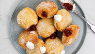 Jam and cream doughnuts without the added oil